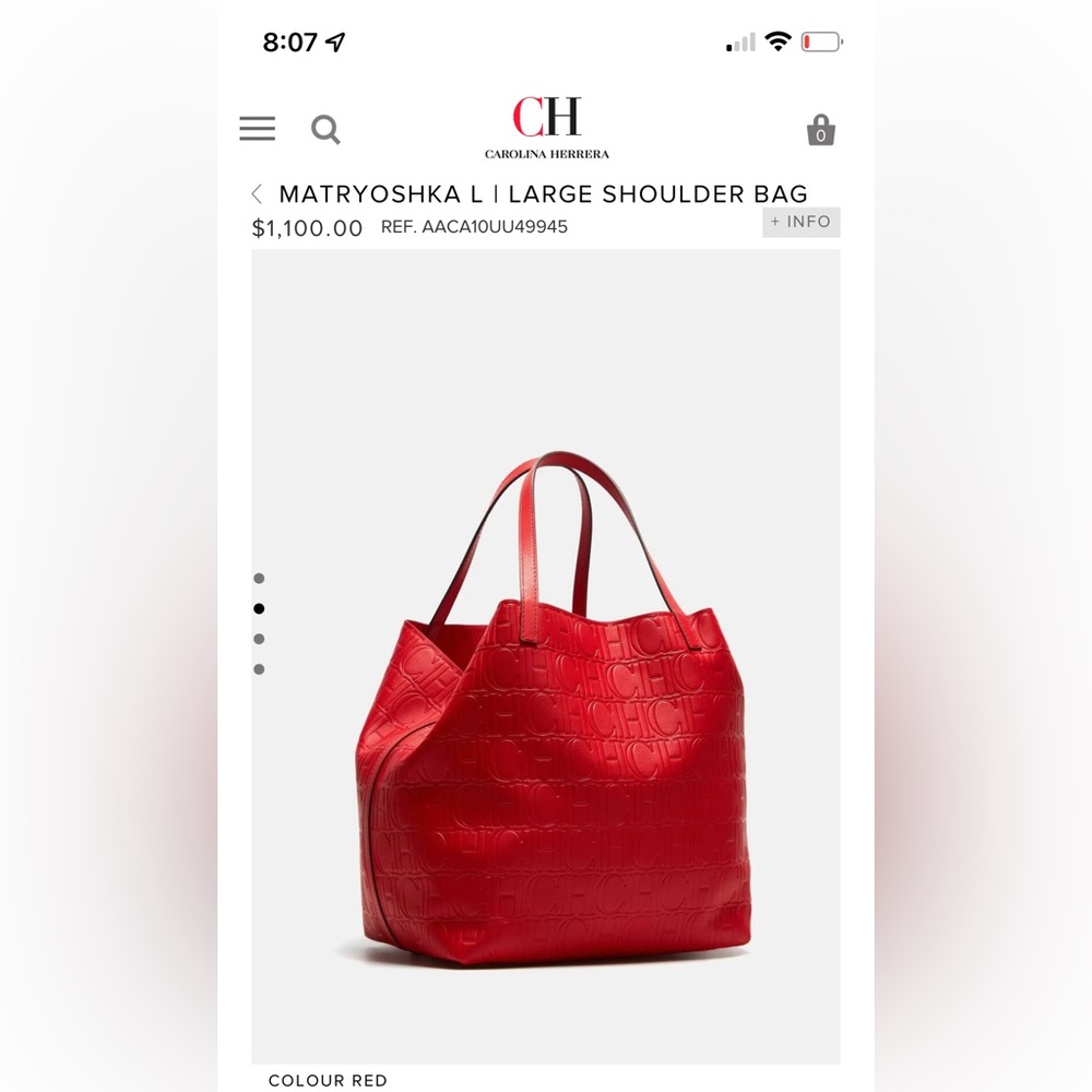 Authentic Carolina herrera tote